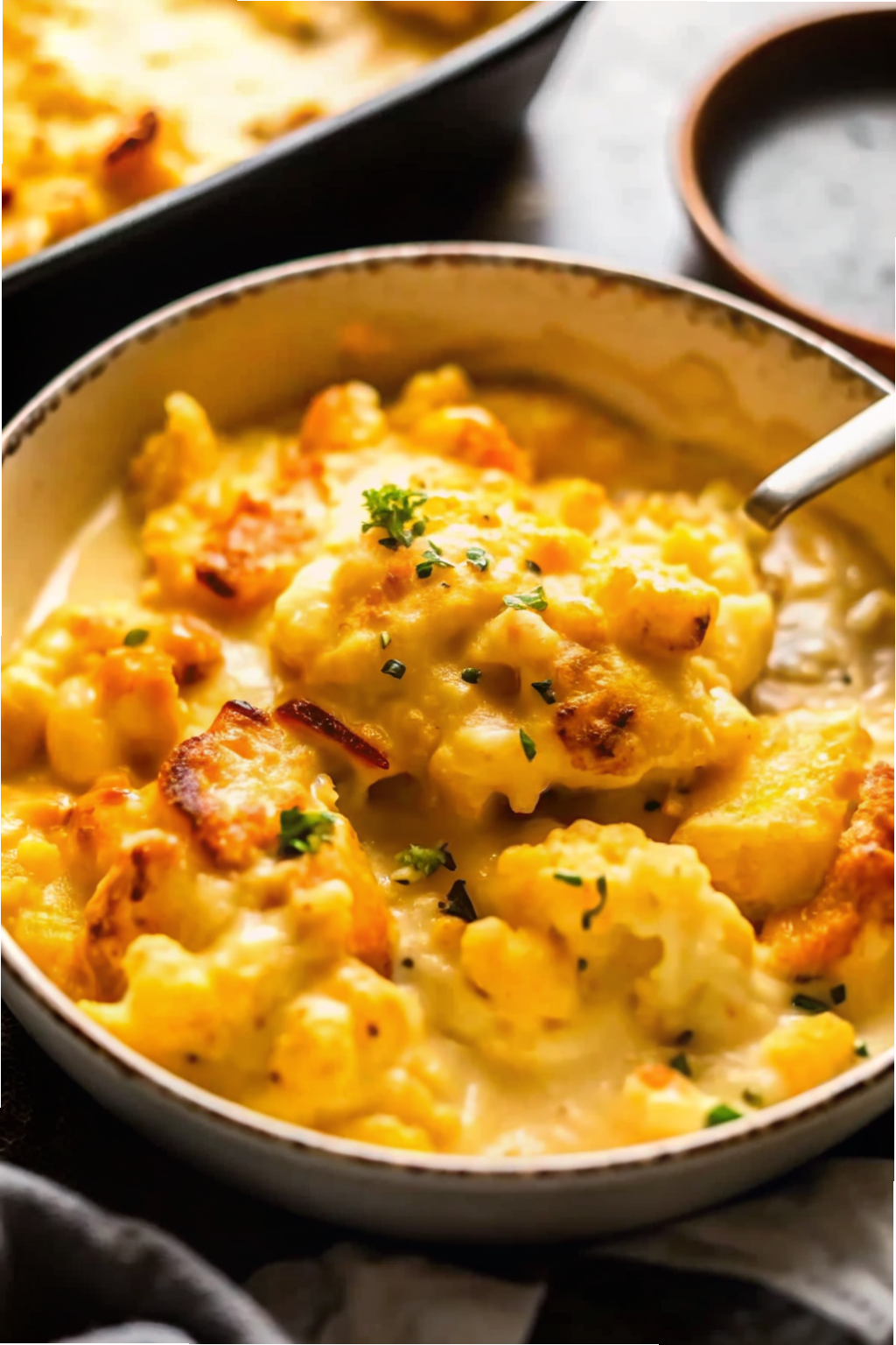 Thick, creamy white cheese sauce being whisked in a saucepan.